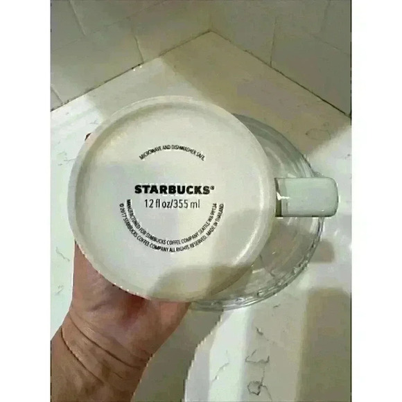 Starbucks 2017 Valentine Collection 12oz Ceramic Coffee Mug Hint of Mint - Picture 11 of 11
